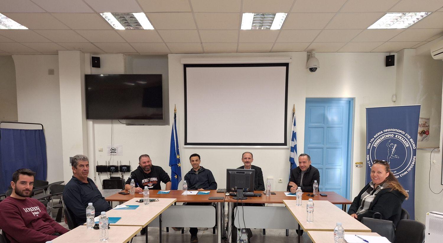 Συναντήσεις εργασίας του Προέδρου του Επιμελητηρίου Κυκλάδων στην Τήνο. Συναντήσεις εργασίας του Προέδρου του Επιμελητηρίου Κυκλάδων στην Τήνο