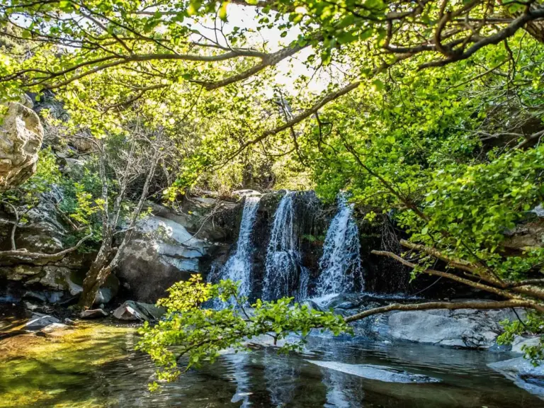 pythara andros waterfalls