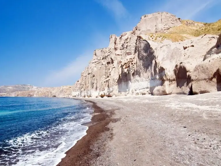 white beach santorini